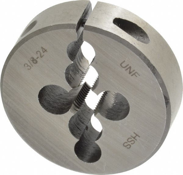 Value Collection 314-1350 Round Die: 3/8-24, 2" OD, High Speed Steel Image