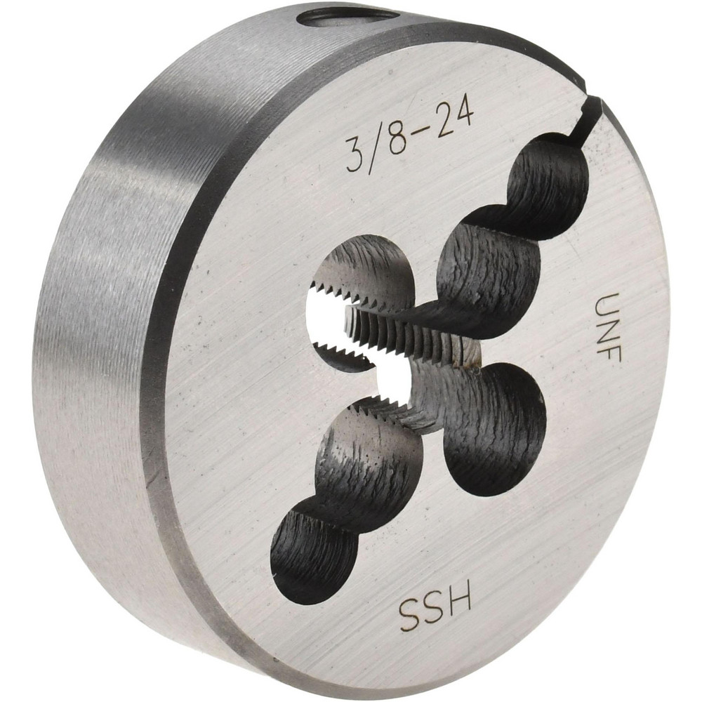 Round Die: 3/8-24, 2" OD, High Speed Steel