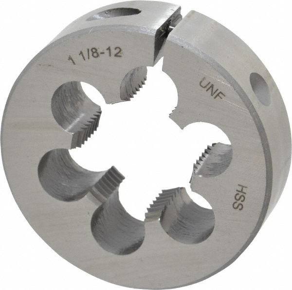 Value Collection 314-1482 Round Die: 1-1/8-12, High Speed Steel Image