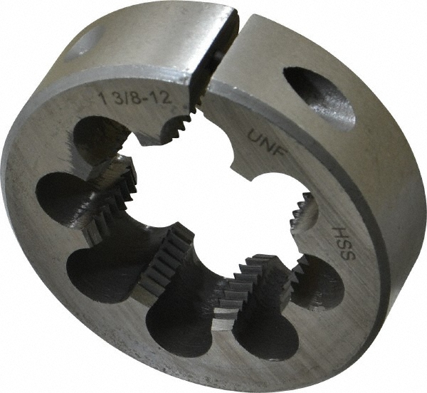Value Collection 314-1490 Round Die: 1-3/8-12, High Speed Steel Image