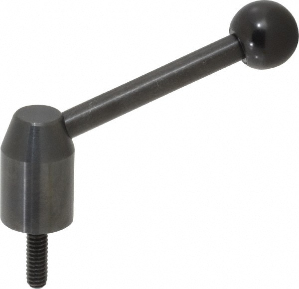 J.W. Winco 3T20A11/E Inch Size Threaded Stud Adjustable Clamping Handle: 1/4-20 Thread, 0.53" Hub Dia, Steel Image