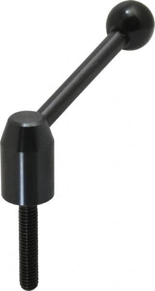 J.W. Winco 5T40A11/E Inch Size Threaded Stud Adjustable Clamping Handle: 5/16-18 Thread, 0.53" Hub Dia, Steel 