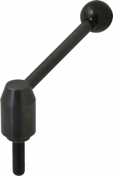 J.W. Winco 8T40A14/E Inch Size Threaded Stud Adjustable Clamping Handle: 1/2-13 Thread, Steel 