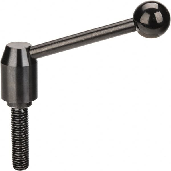 J.W. Winco 10T63A14/E Inch Size Threaded Stud Adjustable Clamping Handle: 5/8-11 Thread, Steel 
