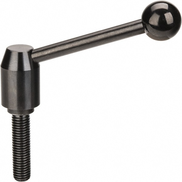 J.W. Winco 10T63A14/E Inch Size Threaded Stud Adjustable Clamping Handle: 5/8-11 Thread, Steel 