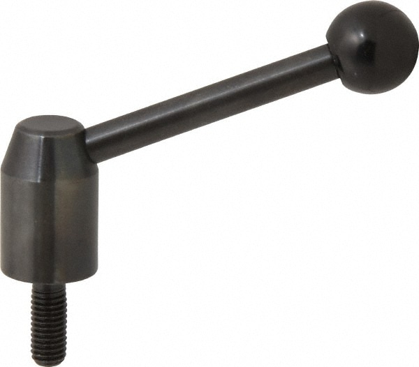 J.W. Winco 8N20A11/E Metric Size Threaded Stud Adjustable Clamping Handle: M8 x 1.25 Thread, 13.5 mm Hub Dia, Steel 