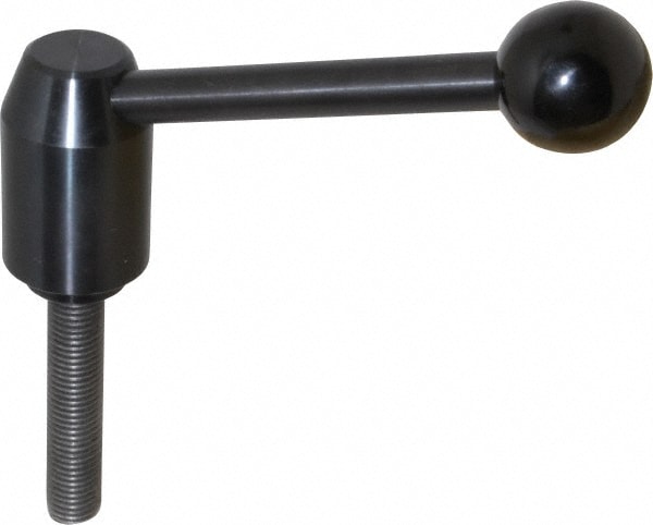 J.W. Winco 16N80A15/E Metric Size Threaded Stud Adjustable Clamping Handle: M16 x 2.00 Thread, 28 mm Hub Dia, Steel 