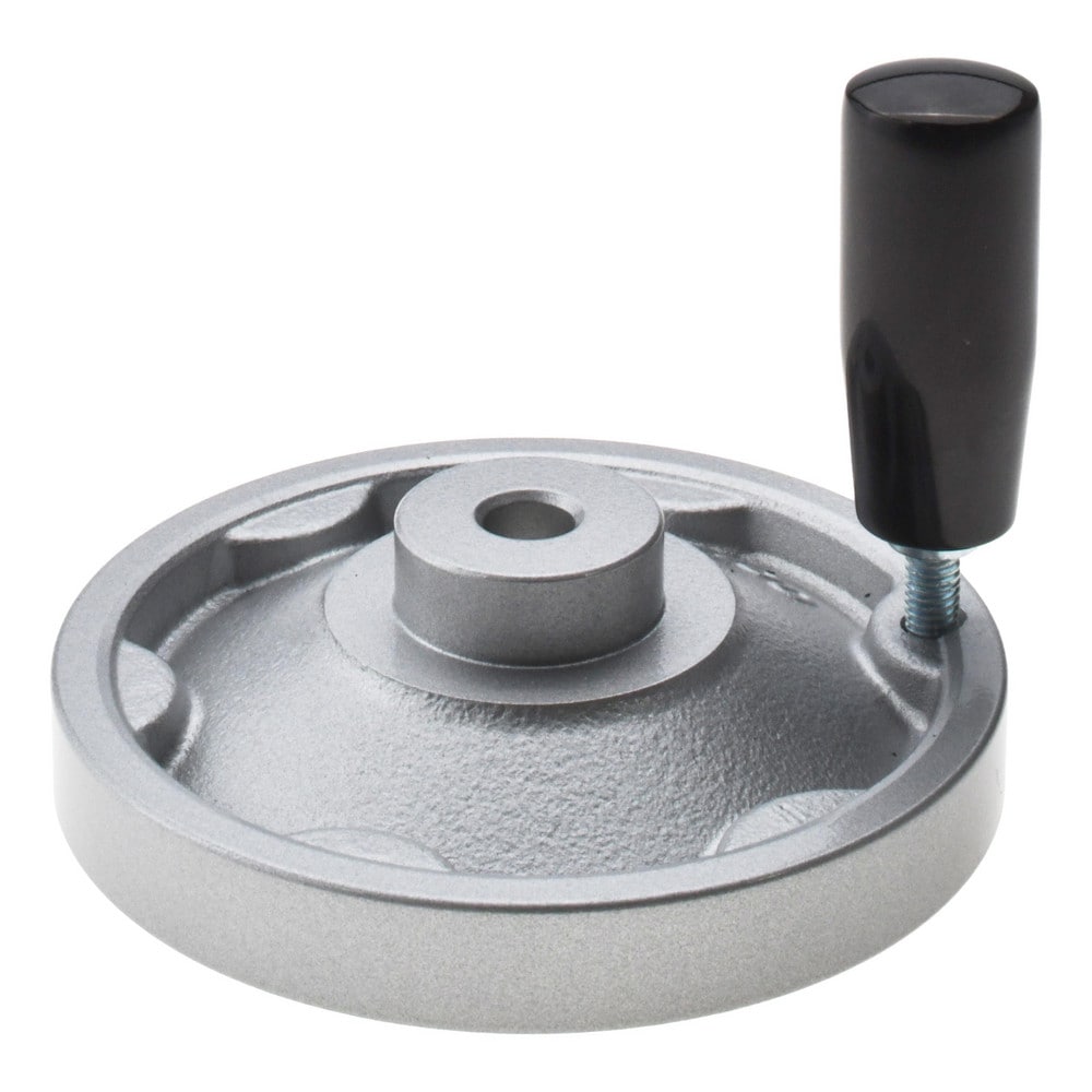 3.94" Diam, Aluminum Handwheel with Handle