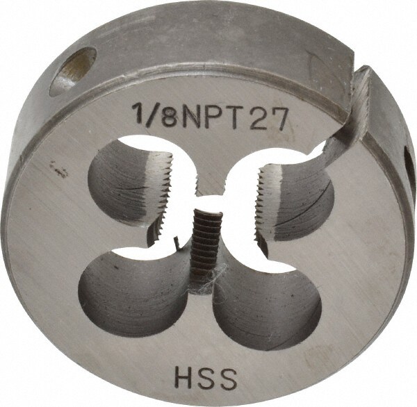1/8-27 NPT x 1-1/2" OD Round Adjustable Pipe Die