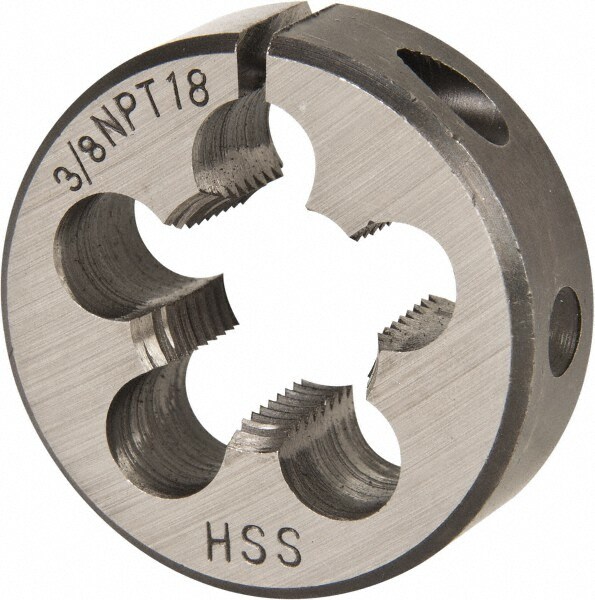 3/8-18 NPT x 1-1/2" OD Round Adjustable Pipe Die