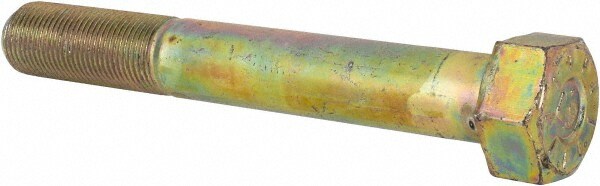 Hex Head Cap Screw: 3/4-16 x 5-1/2", Grade L9 Steel, Zinc Yellow Dichromate Finish