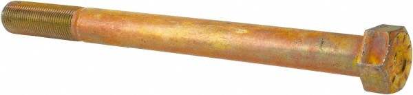 Hex Head Cap Screw: 3/4-16 x 9", Grade L9 Steel, Zinc Yellow Dichromate Finish