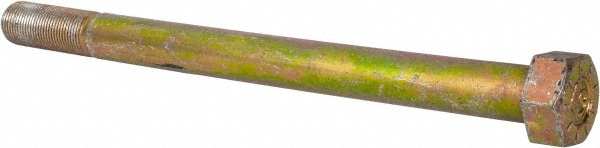 Hex Head Cap Screw: 3/4-16 x 10", Grade L9 Steel, Zinc Yellow Dichromate Finish