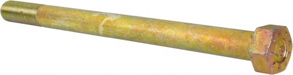 Hex Head Cap Screw: 7/8-14 x 12", Grade L9 Steel, Zinc Yellow Dichromate Finish