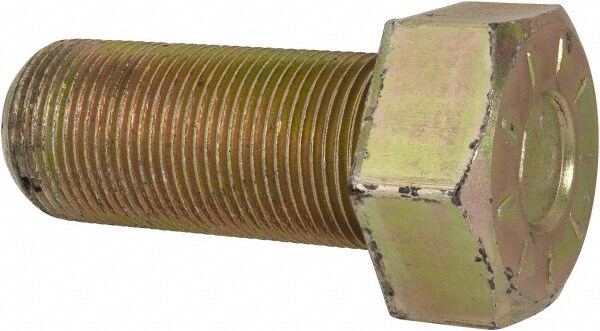 Hex Head Cap Screw: 1-1/4 - 12 x 3", Grade L9 Steel, Zinc Yellow Dichromate Finish