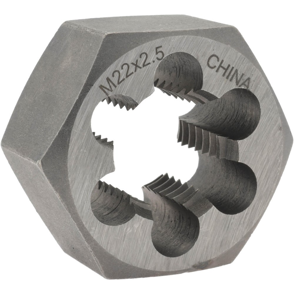 Hex Rethreading Die: M22x2.5, Right Hand, Carbon Steel