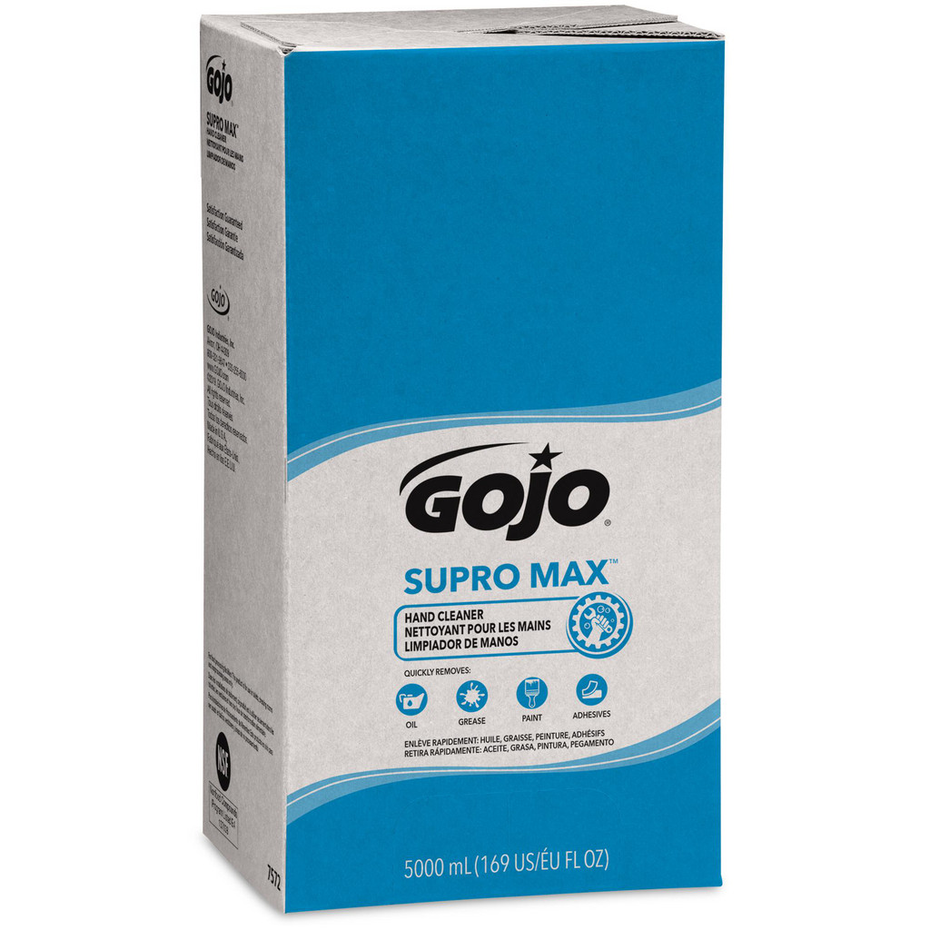 GOJO SUPRO MAX Cherry Hand Cleaner 2000mL Refill Pack Of 4 - Heavy Duty Hand Cleaner Refill For Gojo Pro Tdx 2000 Dispenser Pack Of 4 7282 04