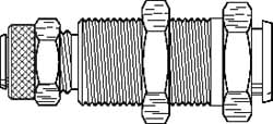 Parker 392PSS-6-6 Compression Tube Bulkhead Coupler Body: Compression x Compression Image