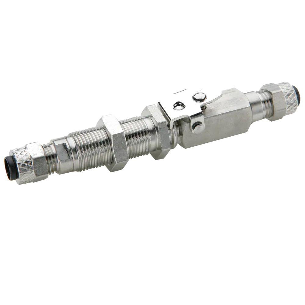 Parker 394PDSS-4-4 Compression Tube Double End Shutoff Bulkhead Coupler: Compression x Compression Image