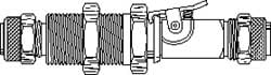 Parker 394PDSS-6-6 Compression Tube Double End Shutoff Bulkhead Coupler: Compression x Compression Image