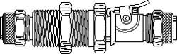 Parker 394PSS-6-6 Compression Tube Single End Shutoff Bulkhead Coupler: Compression x Compression Image