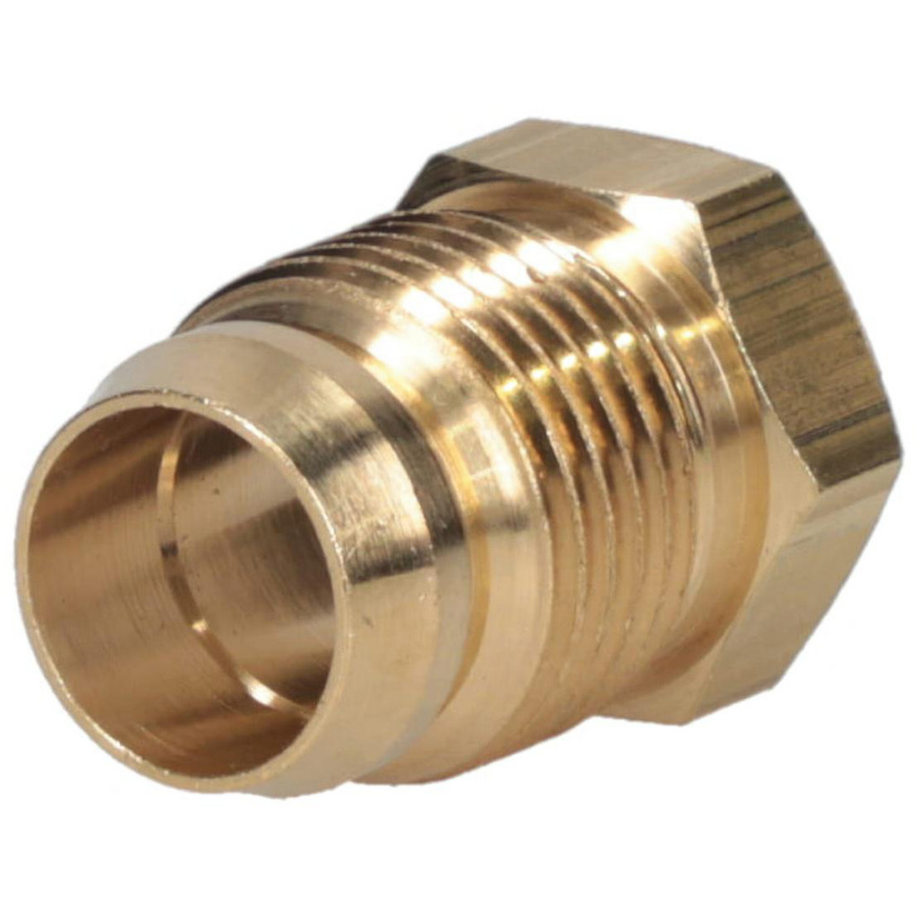 Parker Compression Tube Nut/Sleeve: 9/16-20, 3/8" Tube OD, Compression - Brass | 5-Pack | Part #61HD-6