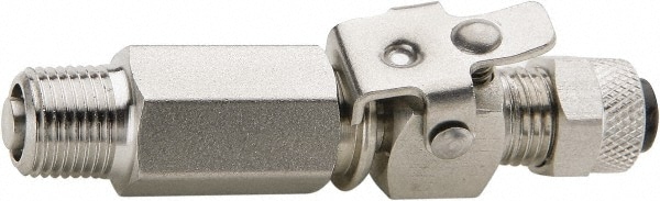 Parker 398PSS-4-2 Compression Tube Single End Shutoff Pipe Coupler: 1/8-27" Thread, Compression x MNPT Image