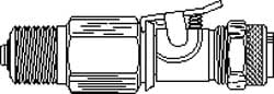 Parker 398PDSS-6-4 Compression Tube Double End Shutoff Pipe Coupler: 1/4-18" Thread, Compression x MNPT Image