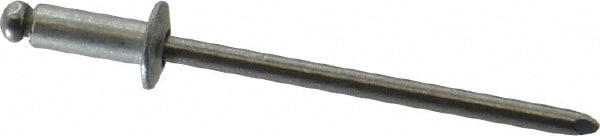 Open End Blind Rivet: Button Head, Steel Body, Steel Mandrel