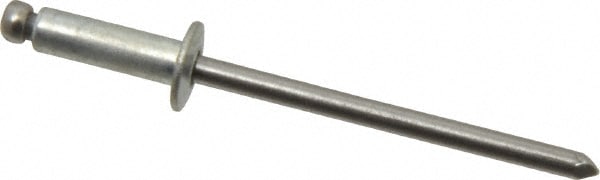 Open End Blind Rivet: Button Head, Steel Body, Steel Mandrel