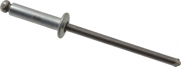 Marson 44121 Open End Blind Rivet: Button Head, Steel Body, Steel Mandrel 