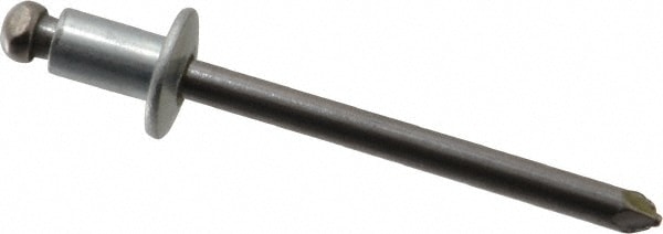 Marson 44145 Open End Blind Rivet: Button Head, Steel Body, Steel Mandrel 