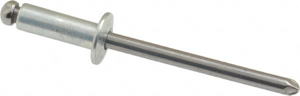 Marson 44149 Open End Blind Rivet: Button Head, Steel Body, Steel Mandrel 