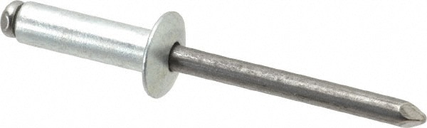 Open End Blind Rivet: Button Head, Steel Body, Steel Mandrel