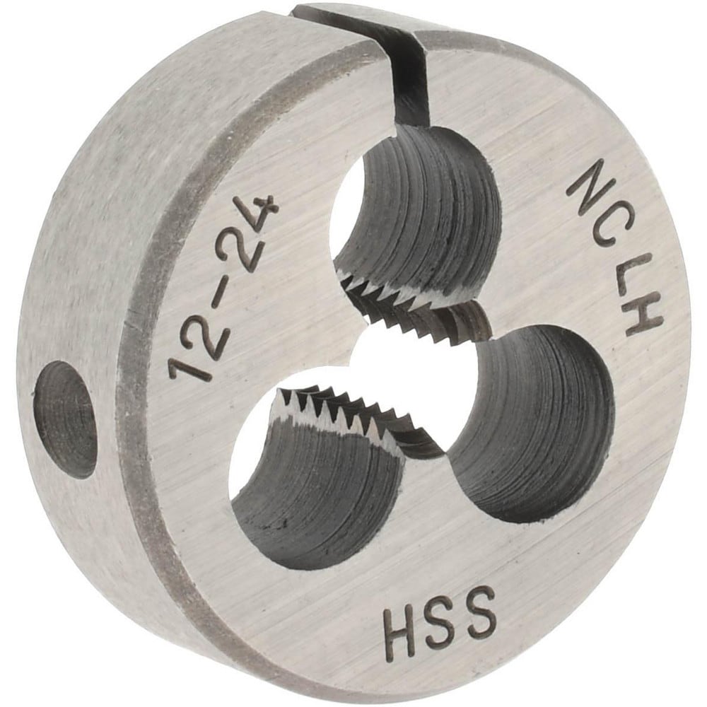 Round Die: #12-24, 1" OD, High Speed Steel