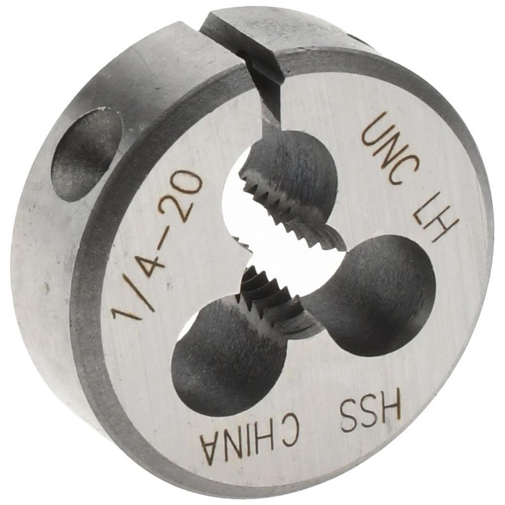 Round Die: 1/4-20, 1" OD, High Speed Steel