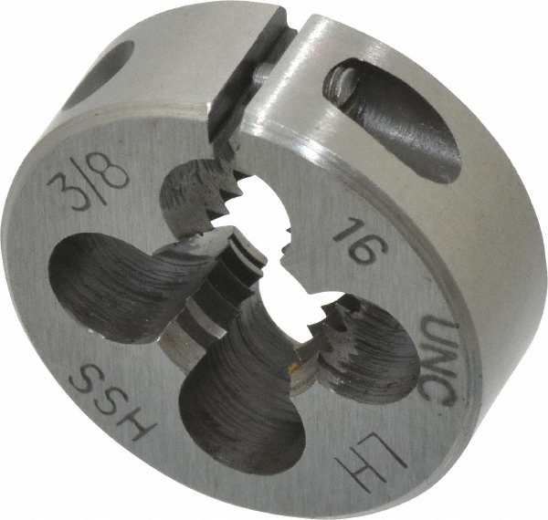 Value Collection 314-4148 3/8-16 UNC High Speed Steel Round Adjustable Die Image