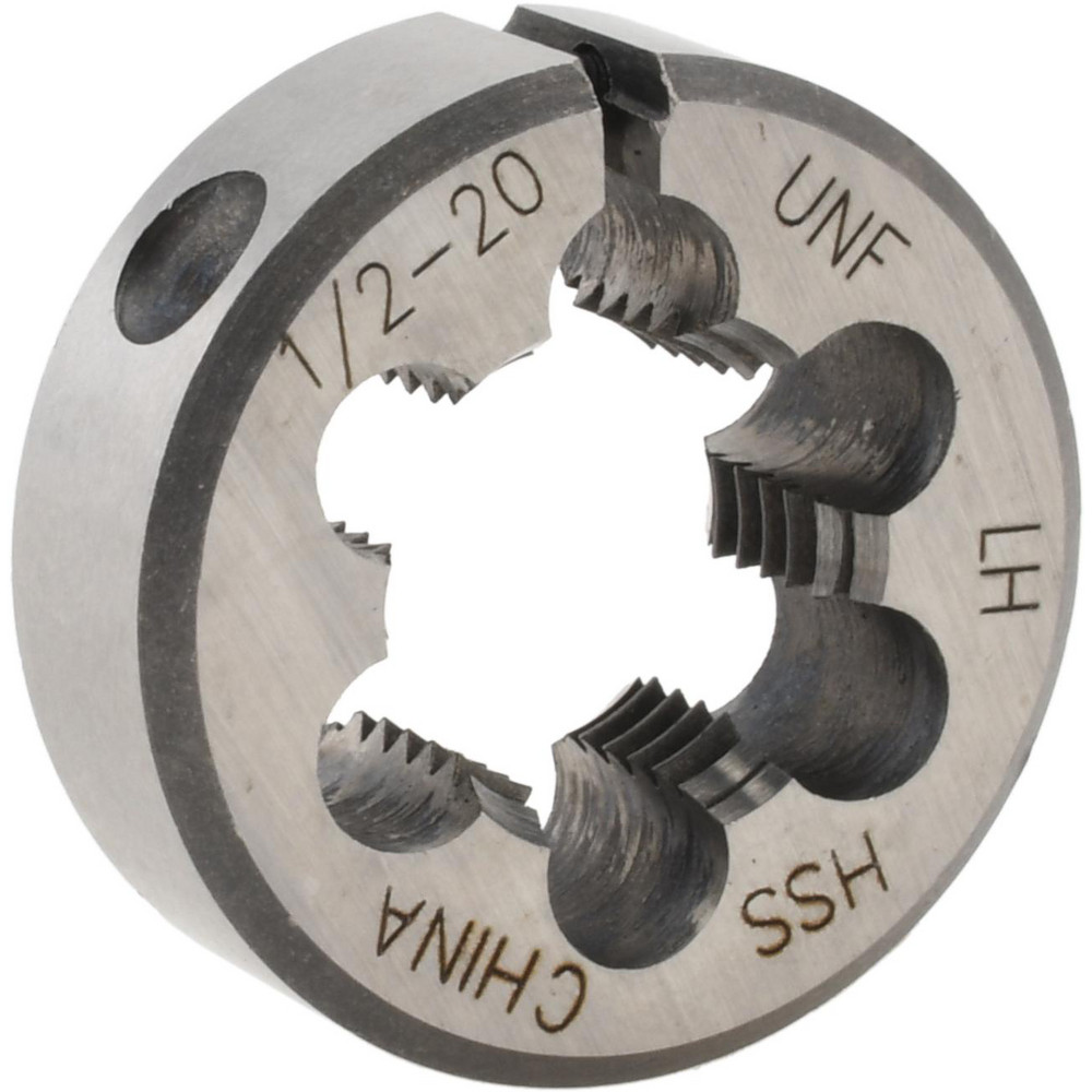 Round Die: 1/2-20, 1" OD, High Speed Steel
