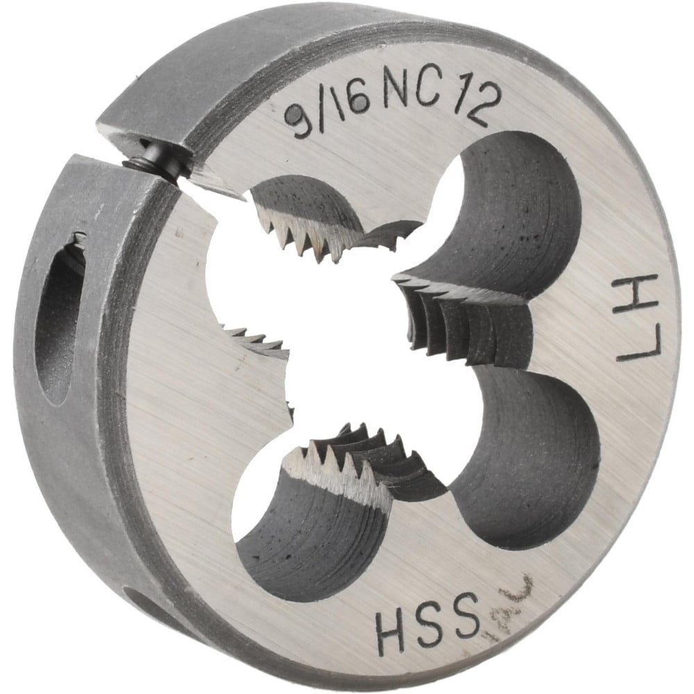 Round Die: 9/16-12, High Speed Steel
