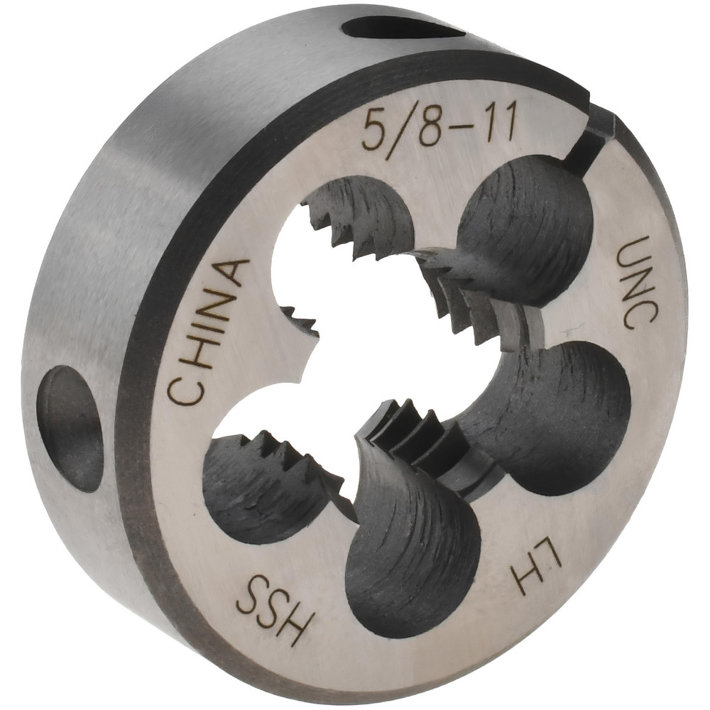 Round Die: 5/8-11, High Speed Steel