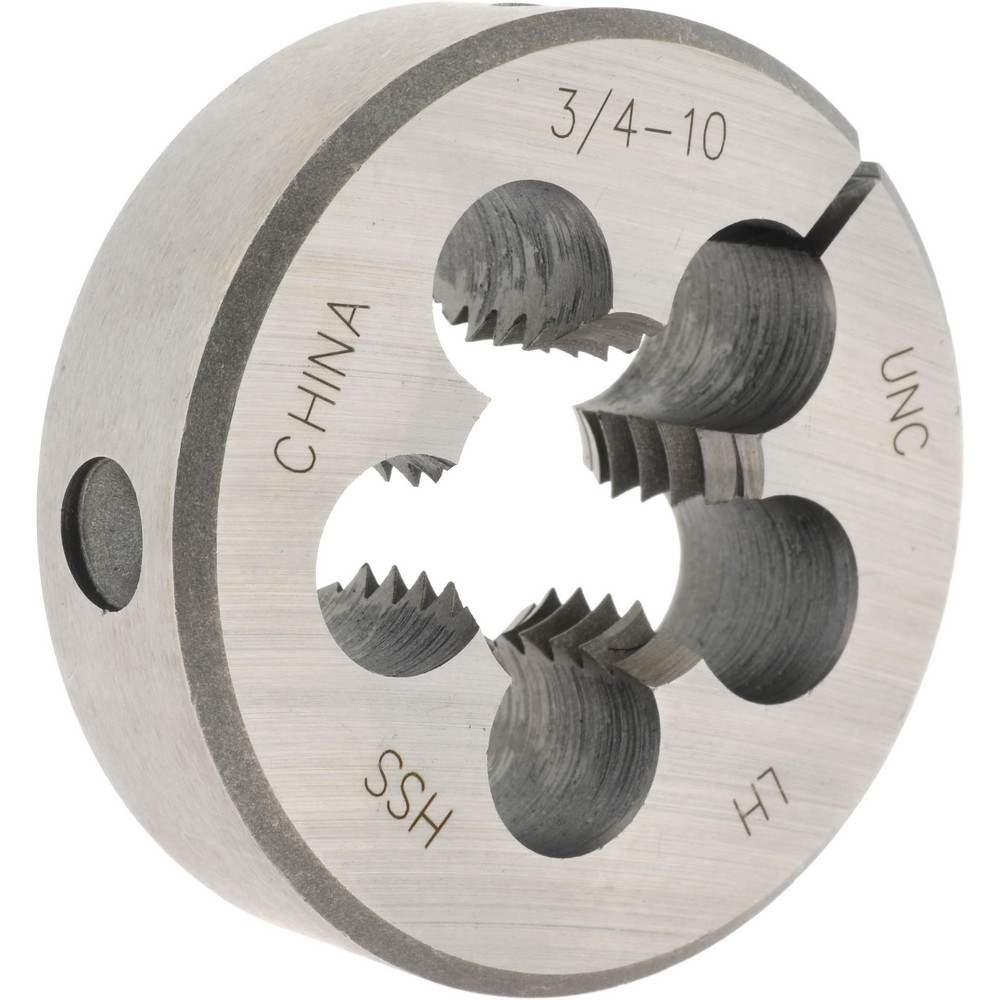 Round Die: 3/4-10, 2" OD, High Speed Steel