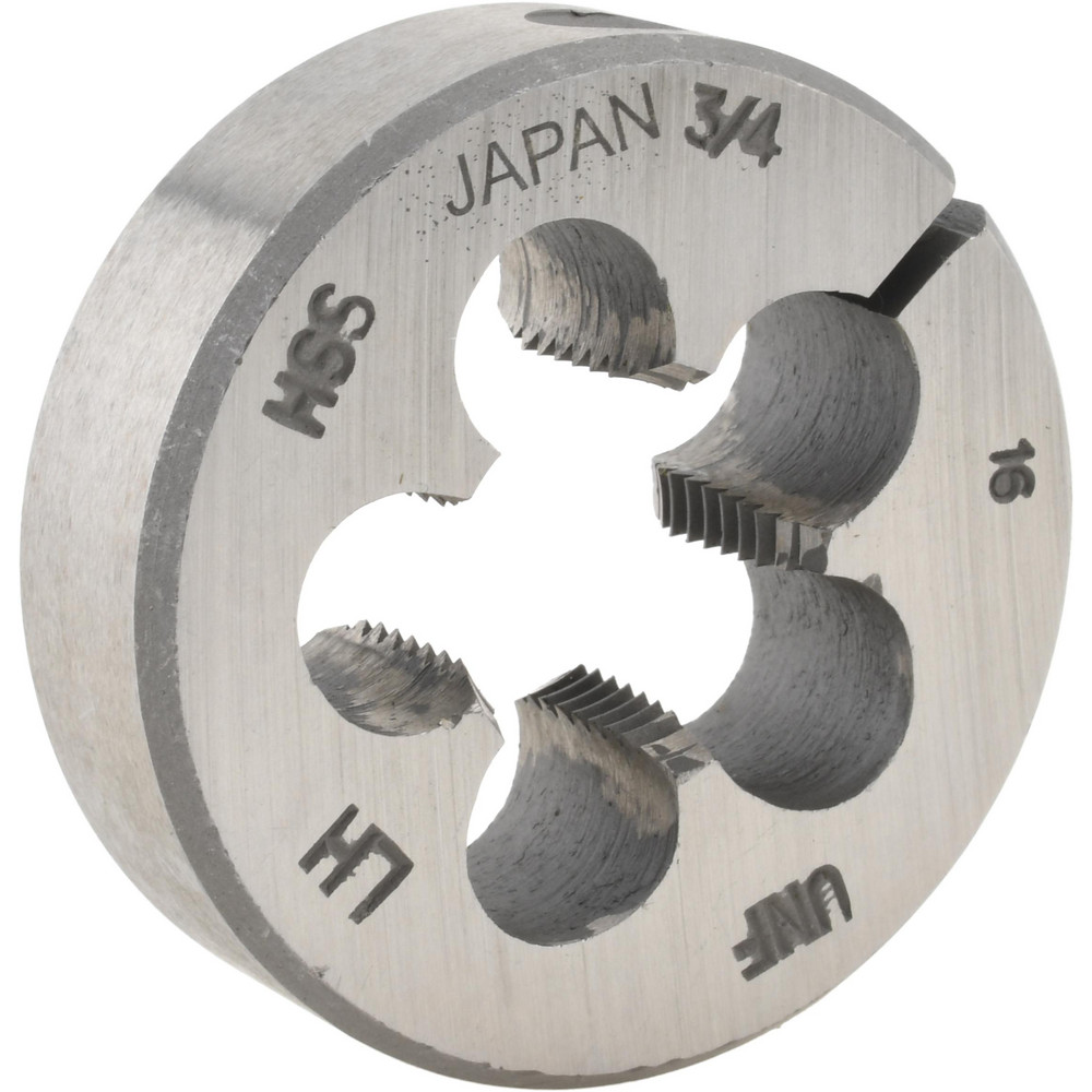 Round Die: 3/4-16, 2" OD, High Speed Steel