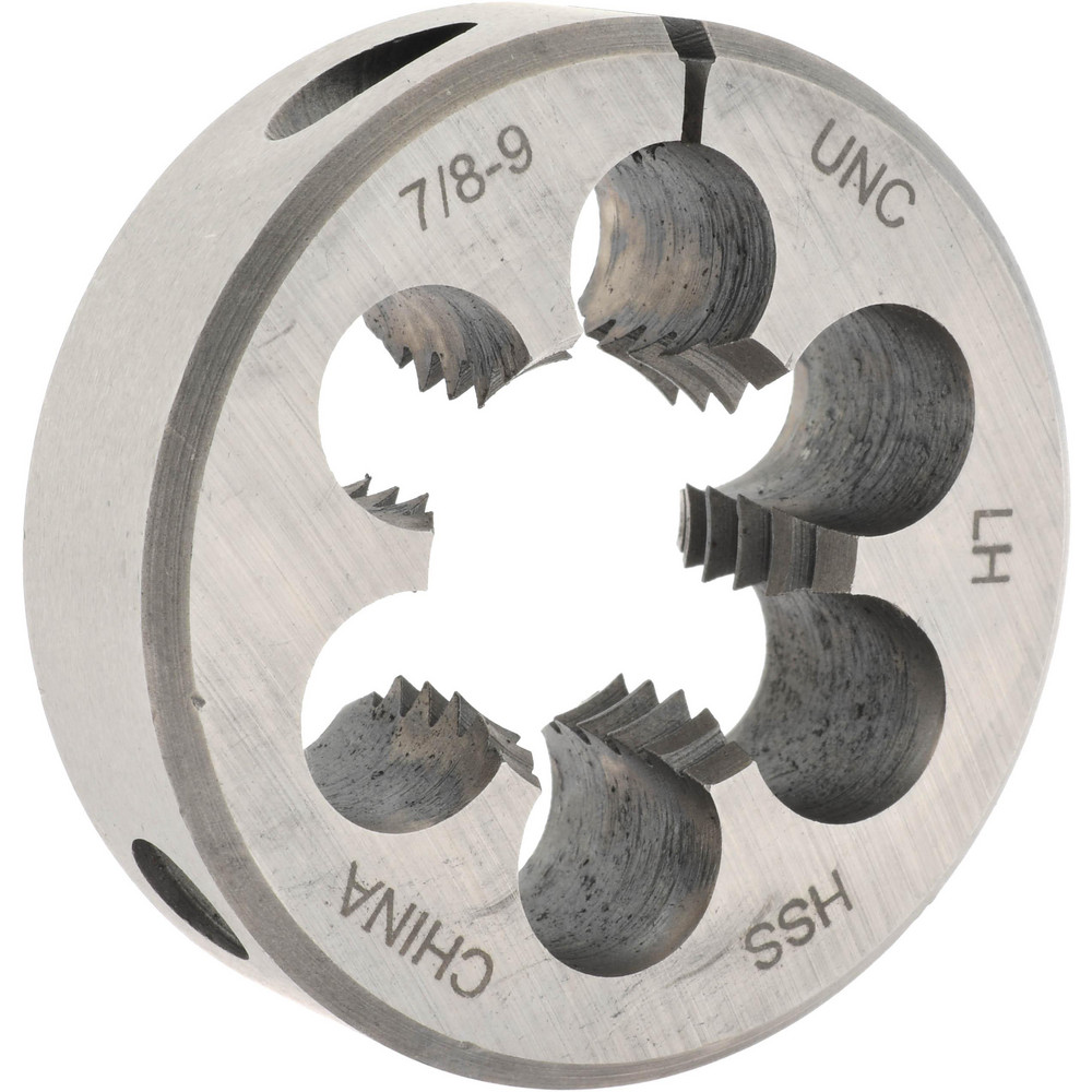 Round Die: 7/8-9, 2" OD, High Speed Steel