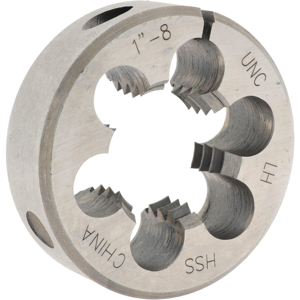 Round Die: 1-8, 2" OD, High Speed Steel