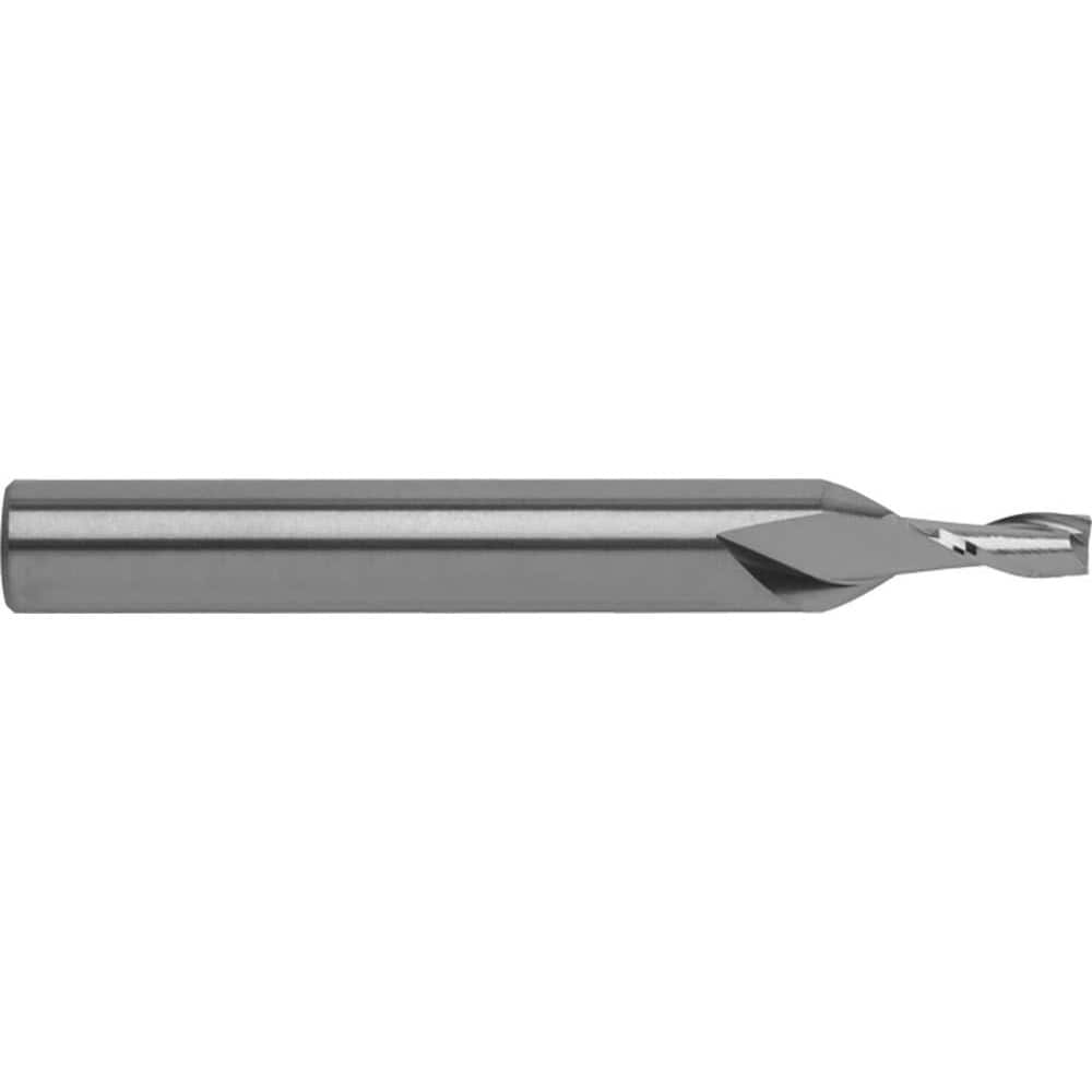 RobbJack C8-201-08 Square End Mill: 1/4 Dia, 1/2 LOC, 1/4 Shank Dia, 2 OAL, 2 Flutes, Solid Carbide Image