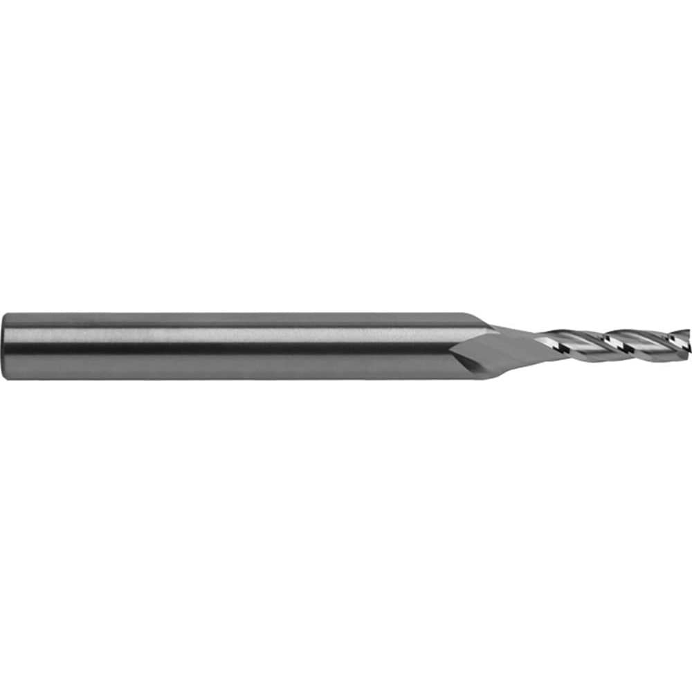 RobbJack C8-303-04 Square End Mill: 1/8 Dia, 1/2 LOC, 1/4 Shank Dia, 2-1/2 OAL, 3 Flutes, Solid Carbide Image