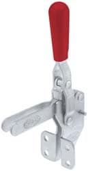 Manual Hold-Down Toggle Clamp: Vertical, 385 lb Capacity, U-Bar, Front Flanged Base