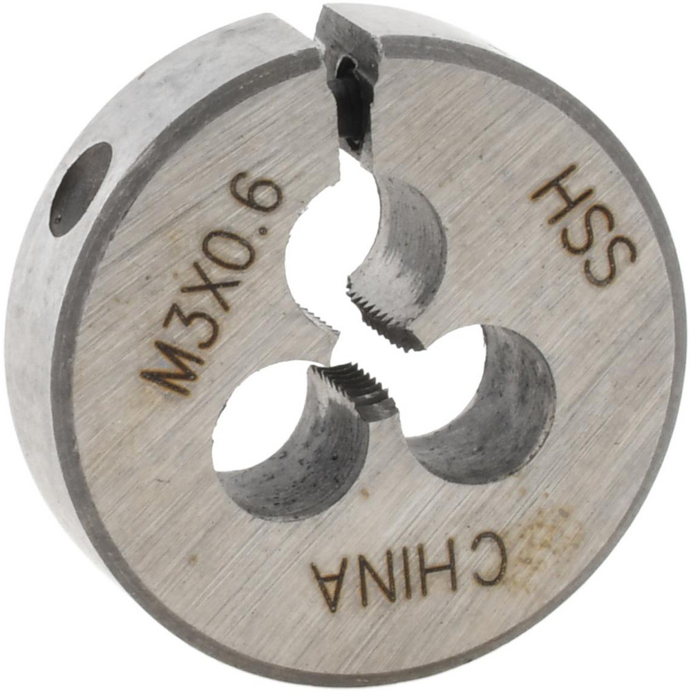 Round Die: M3x0.6, High Speed Steel