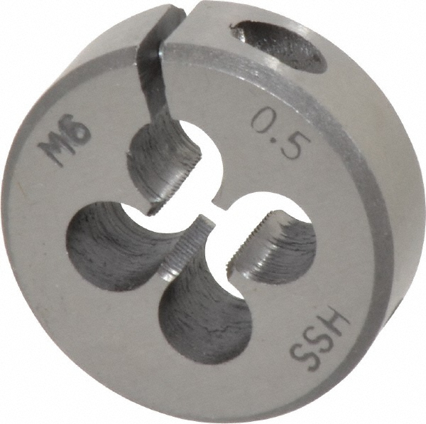 Value Collection 314-1634 Round Die: M6 x 0.5, 1" OD, High Speed Steel Image