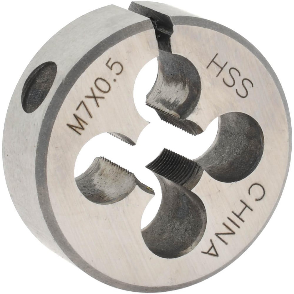 Round Die: M7x0.5, 1" OD, High Speed Steel